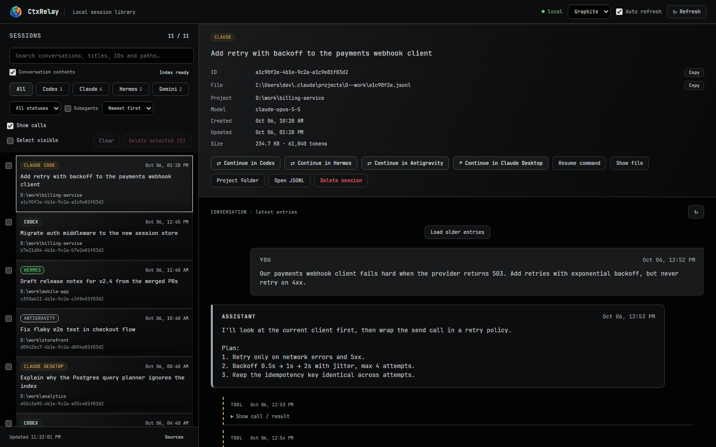 Graphite theme