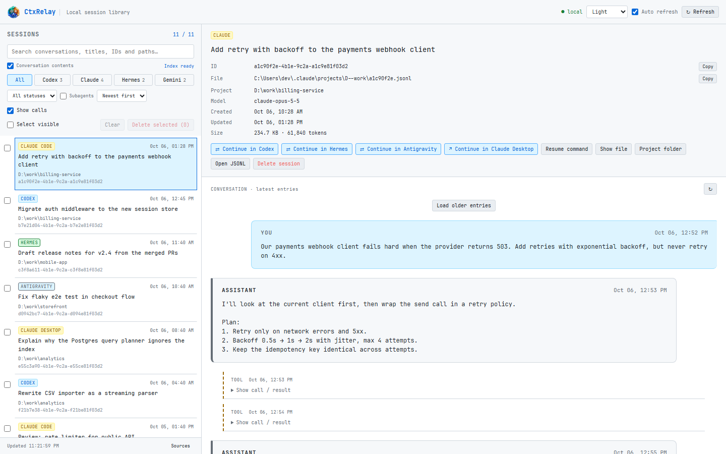 Light theme